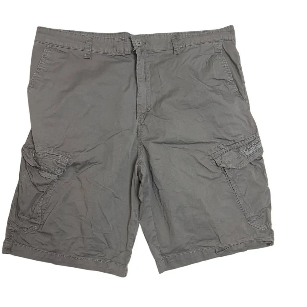 Unionbay Men's Size 40 Gray Cargo Shorts Casual Cotton Stretch